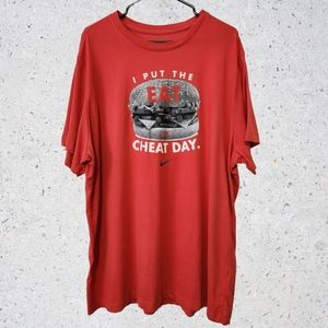 Nike Dri Fit Athletic Tee Cheatday Shirt Size XXL
